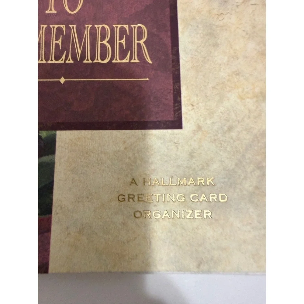 Hallmark Special People to Remember Greeting Card Organizer Floral Spiral Book